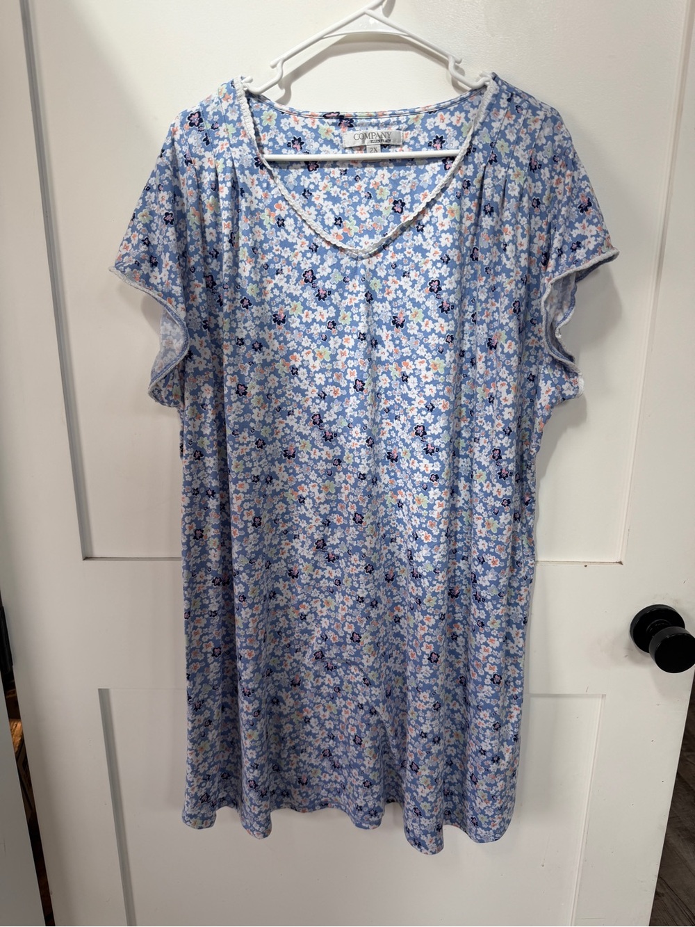 Company Ellen Tracy 2X Floral Night Shirt Gown Patio Dress